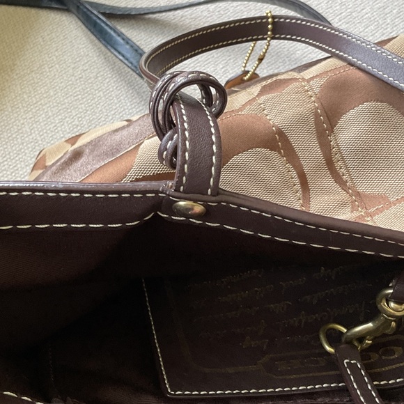 Coach Brown Signature Tote Bag - Picture 11 of 16